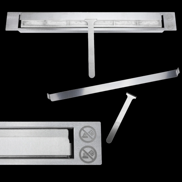 Camino a bioetanolo da parete o incasso Lucca Bianco L 90 x P 12 x H 40