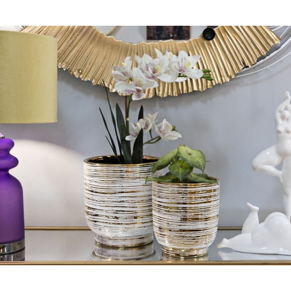 Porta Vasi Coppia Melody Cm Ø 23X24-17,5X19