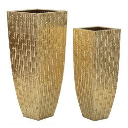 Porta Vasi Gliss Coppia Cm 40X40X99-32X32X84
