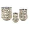 Porta Vasi Silver Set 3 Pz Cm Ø 35X38,5-27,5X33-18,5X26,5