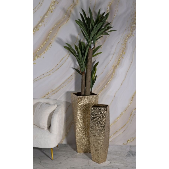 Porta Vasi Squer Coppia Cm 34X34X90-25X25X78