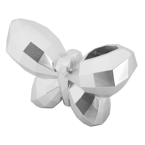Vaso Butterfly Silver Cm 22,5X8X15