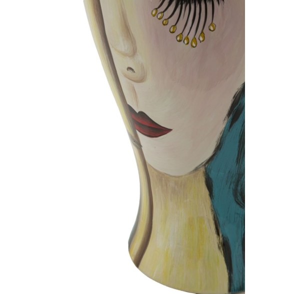 Vaso Ceramica Art Face Cm Ø 28X50