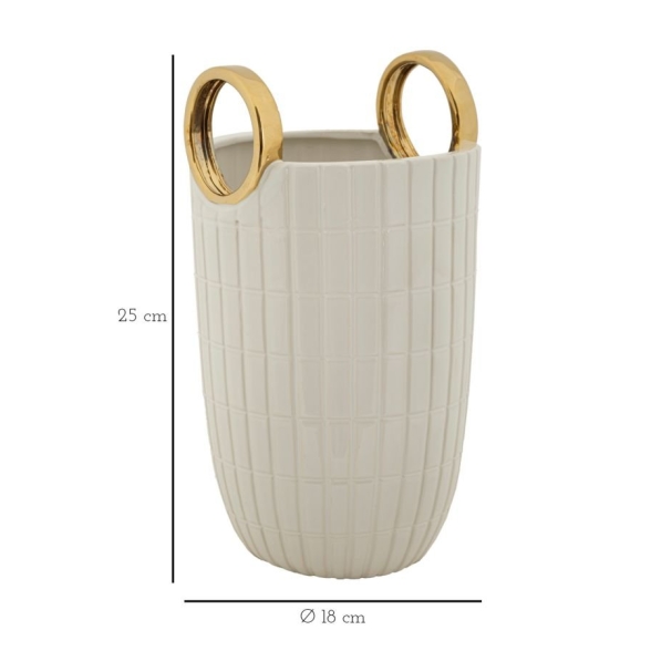 Vaso Ceramica Shopping Cm Ø 18X25