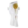 Vaso Face Con Fiore Cm 14X13X27