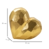 Vaso Heart Gold Cm 19X9X18
