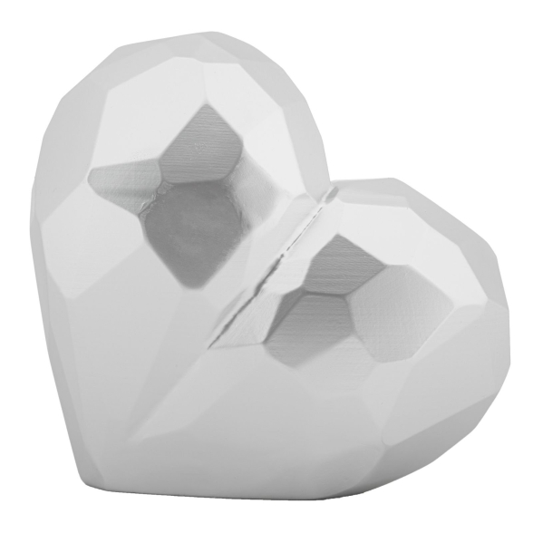 Vaso Heart Silver Cm 19X9X18