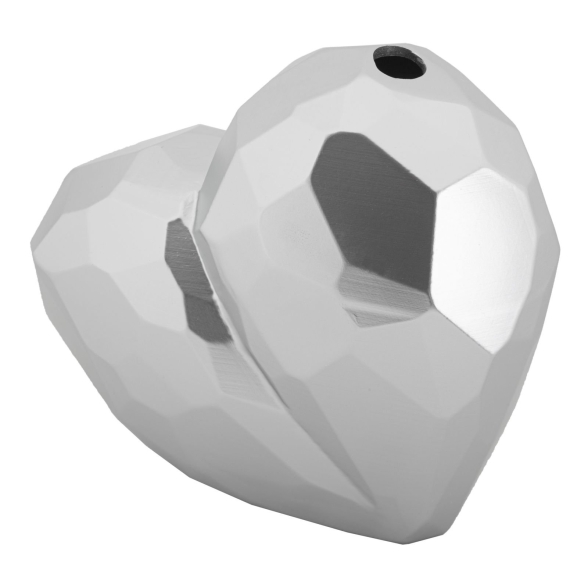 Vaso Heart Silver Cm 19X9X18
