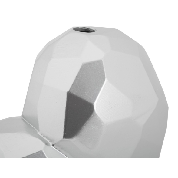 Vaso Heart Silver Cm 19X9X18