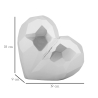 Vaso Heart Silver Cm 19X9X18