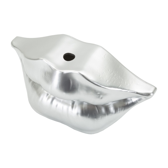 Vaso Mouth Lip Silver Cm 23X8X12