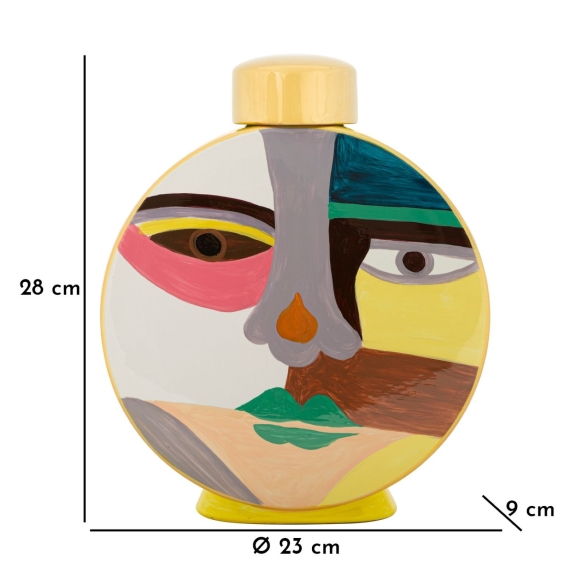 Vaso Piccassy Color Round Cm 23X9X28