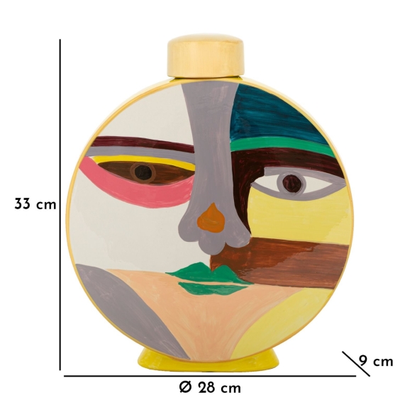 Vaso Piccassy Color Round Cm 28X9X33