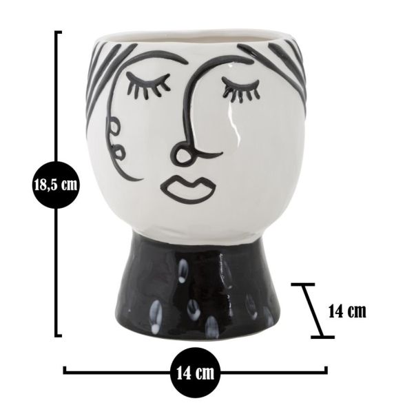 Vaso Pot Face Cm Ø 14X18,2