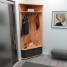 Mobile Da Ingresso Ad Angolo Con Appendiabiti E Vano Scarpiera Valis Rovere Antracite