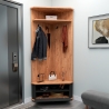 Mobile Da Ingresso Ad Angolo Con Appendiabiti E Vano Scarpiera Valis Rovere Antracite