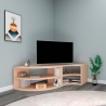 Mobile TV Ad Angolo Design Onda Con Ripiani Melissa Beige