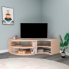Mobile TV Ad Angolo Design Onda Con Ripiani Melissa Beige