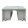 Mobile Copricolonna Da Bagno a 2 Ante 70x46x62 Laccato Bianco