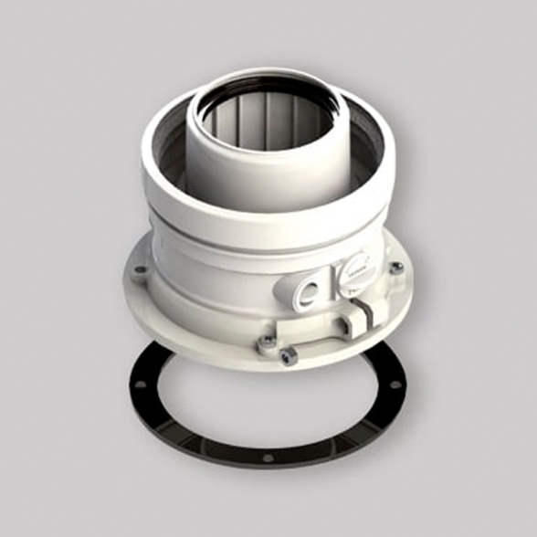 Partenza Verticale Coassiale 60/100 Per Kit Fumi Caldaie A Condensazione Ferroli