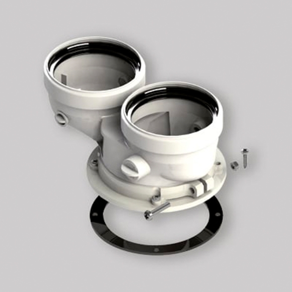 Sdoppiatore 80/80 Per Kit Fumi Caldaie A Condensazione Ferroli