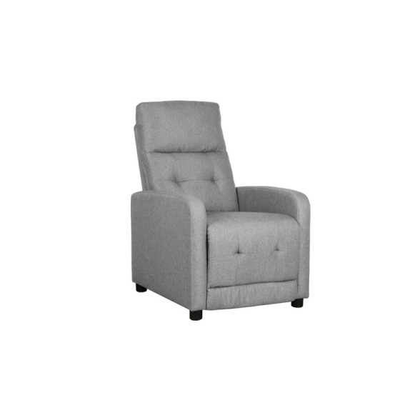 Poltrona Recliner Rey Tessuto Grigio Chiaro 40