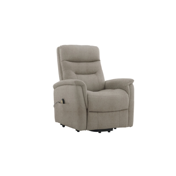 Poltrona Recliner Soft Due Motori Tessuto Beige