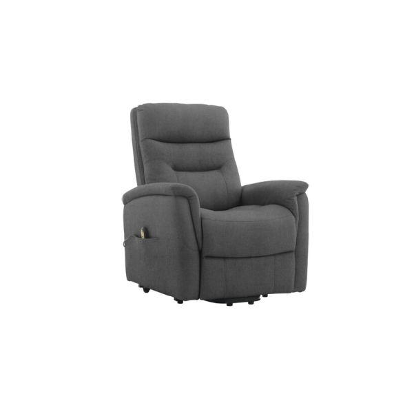 Poltrona Recliner Soft Due Motori Tessuto Grigio
