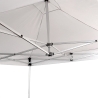 Gazebo richiudibile in alluminio professionale struttura esagonale MARKET-PRO 3X3 Bianco impermeabile