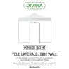 Telo laterale 3x2m bianco impermeabile con porta avvolgibile per gazebo richiudibile MARKET-PRO