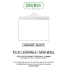 Telo laterale 3x2mt bianco impermeabile ricambio per gazebo richiudibile MARKET-PRO