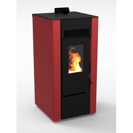 Stufa A Pellet Ad Aria Ventilata 6 KW Efesto Bordeaux C-Line