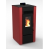 Stufa A Pellet Ad Aria Ventilata 6 KW Efesto Bordeaux C-Line