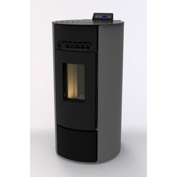 Stufa A Pellet Ad Aria Ventilata Round Arge 9 KW Antracite C-Line