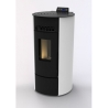 Stufa A Pellet Ad Aria Ventilata Round Arge 9 KW Bianca C-Line