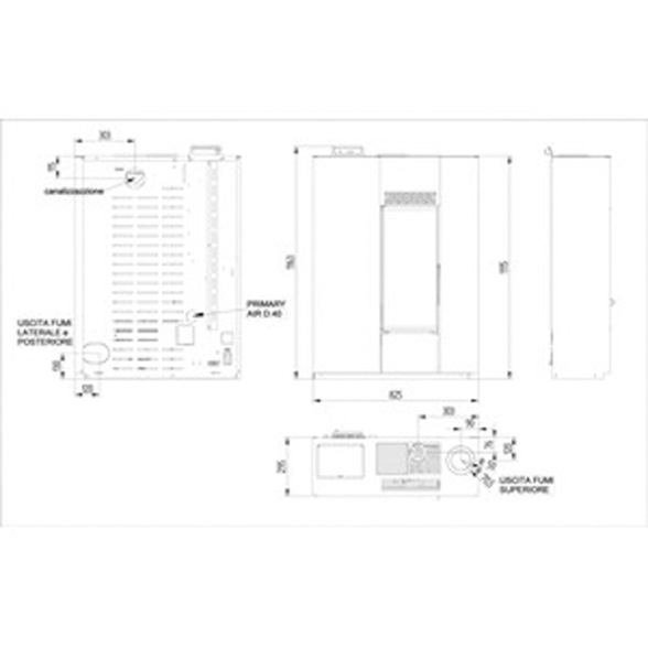 Stufa A Pellet Canalizzata Slim 12C Stereope Bianco C-Line
