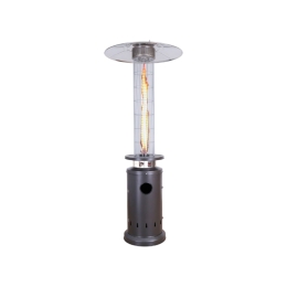 Stufa A Fungo Da Esterno A Gas Cilindrica Fire Glass Antracite