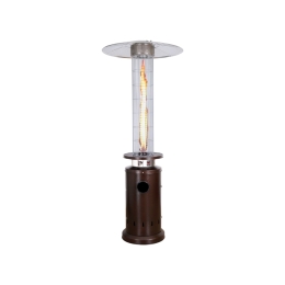 Stufa A Fungo Da Esterno A Gas Cilindrica Fire Glass Moka