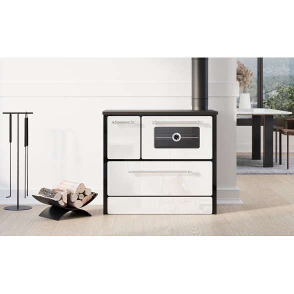 Cucina A Legna Stufa 9 Kw Cappuccino Beatrice L87xP51xH79 Ecodesign