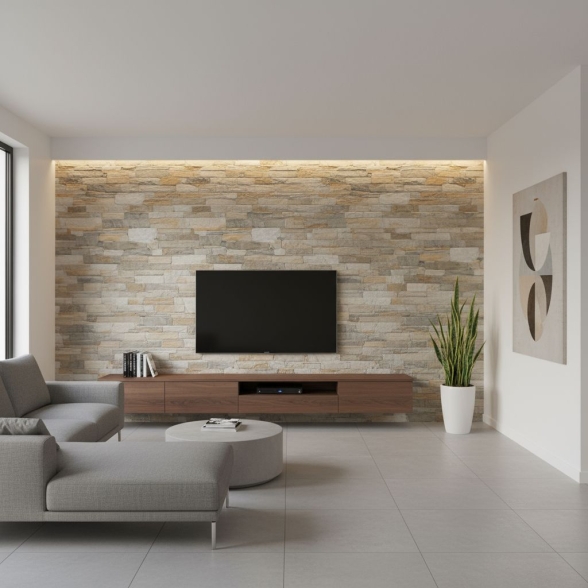 Rivestimento Effetto Muretto 16x40 In Gres Murales Multicolor