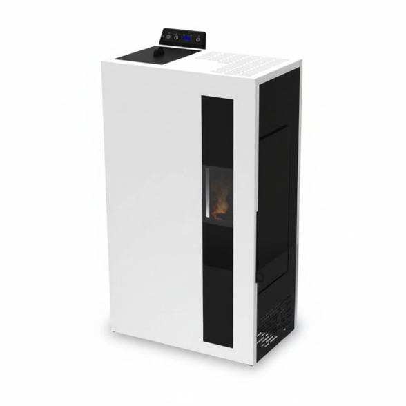 Stufa A Pellet Slim Ventilata 5 kW Bronte Bianca C-Line