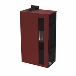 Stufa A Pellet Slim Ventilata 5 kW Bronte Bordeaux C-Line