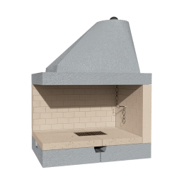 Camino A Legna In Refrattario Focolare Aperto 110x70x141H DS110 Marsicamin REVERSIBILE