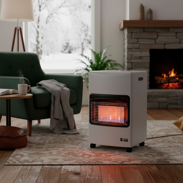 Stufa A Gas Ad Infrarossi GPL Regolabile 3 Potenze Arturo Bianca C-Line