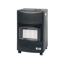 Stufa A Gas Infrarossi GPL Regolabile 3 Potenze Arturo Nero C-Line