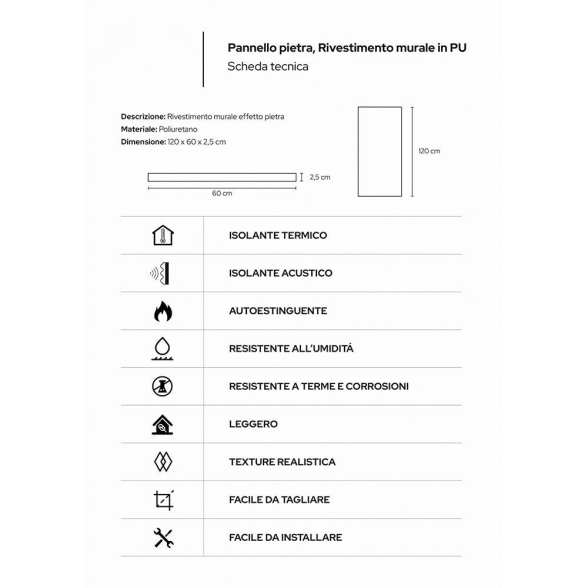 Rivestimento effetto pietra 60x120 cm Bianco Alabastro 12 pz