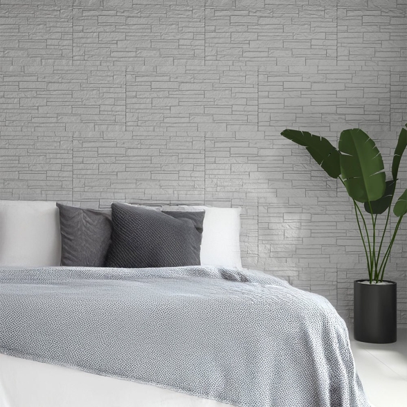 Rivestimento effetto mattoni 60x120 cm Quarzite Bianco 12 pz