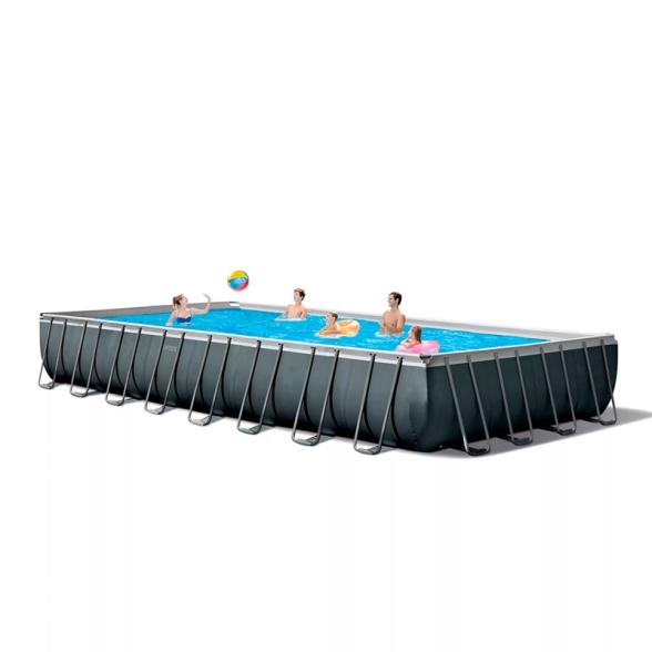 Intex XTR Ultra Frame Piscina Rettangolare 975x488x132 Con Pompa A Sabbia 26374NP