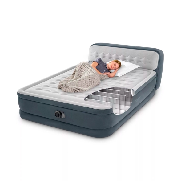 Materasso Matrimoniale Autogonfiante Con Testiera Airbed Dura-Beam Ultra Plush Headboard Intex