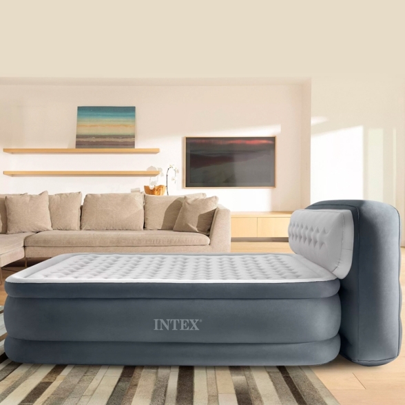 Materasso Matrimoniale Autogonfiante Con Testiera Airbed Dura-Beam Ultra Plush Headboard Intex